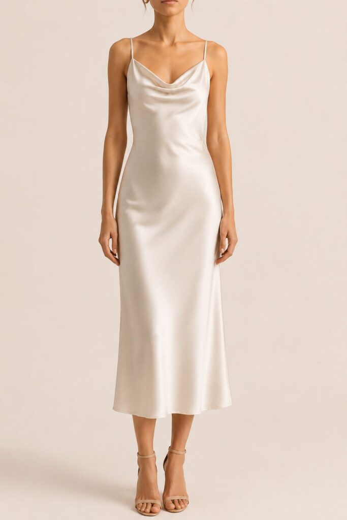 Saten Slip ElbiseSatin Slip Dress